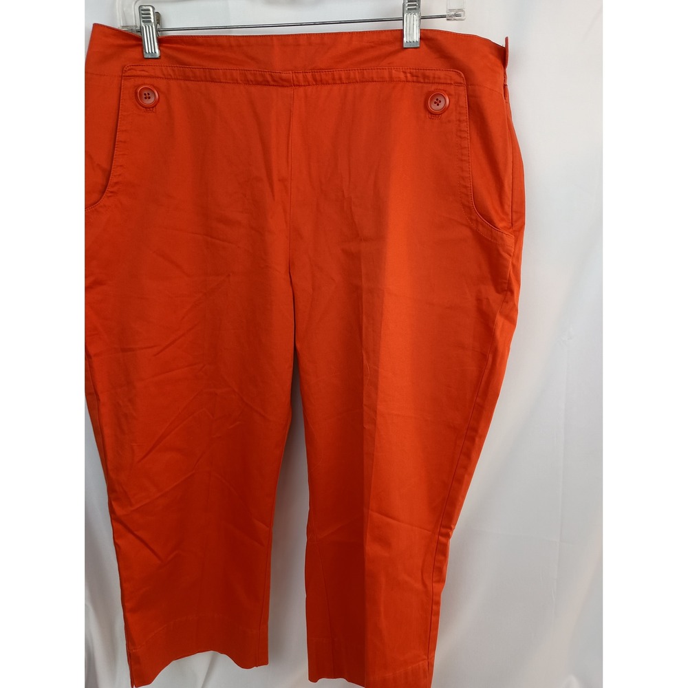 talbots 14P work business casual orange cropped pants‎